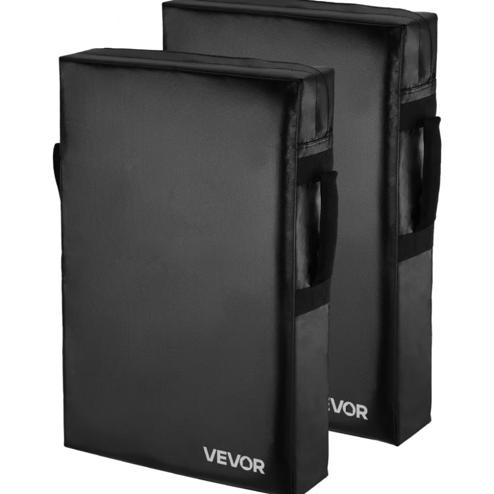 VEVOR Football Blocking Dummy, 24x16 in Blocking Pads, Kick Shield Pad with Handles, High-Density Sponge Tackle Dummies, Heavy Duty Training Equipment for Basketball Hockey Lacrosse, Black, 1PCS