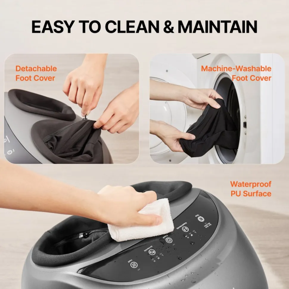 VEVOR Foot Massager Machine with Heat, Deep-Kneading, Compression, and Shiatsu for Plantar Fasciitis, Neuropathy, Gifts for Men, Women - Fits up to Men Size 12