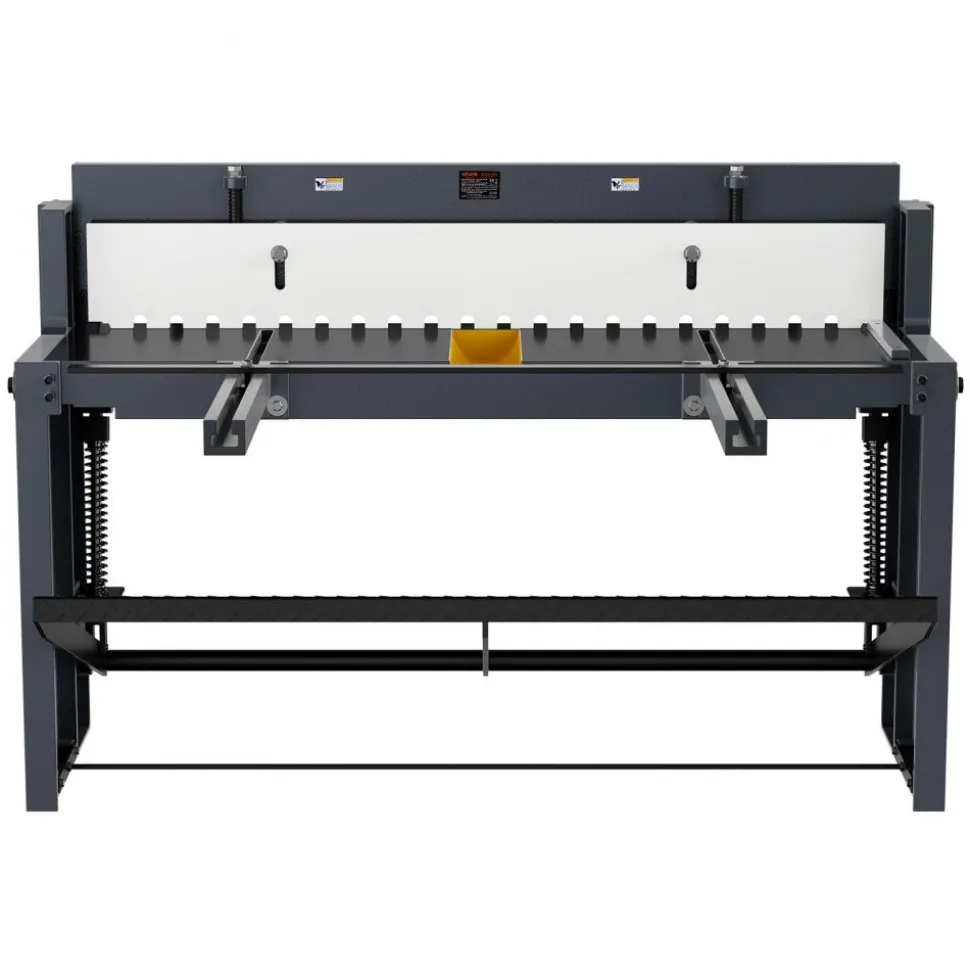 VEVOR Foot Stomp Sheet Metal Shear, 52 in Width Manual Floor Shear, with Soild Steel Frame, Adjustable Blade Gap, Material Stops, Foot-Pedal Control for Cutting Steel, Copper, Rebar, and Aluminum