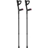 VEVOR Forearm Crutches for Adults, Folding Walking Forearm Crutches with 10-Level Adjustable Height, Lightweight Aluminum Medical Crutches with Open Cuff for Leg Injury Surgery Disabled, 1 Pair 350LBS