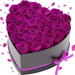 VEVOR Forever Flowers, 27 Preserved Roses in a Box, Eternal Flowers Immortal Bouquet Birthday Present for Delivery Prime Women Her Wife Mothers, Anniversary, Valentine's Day,Christmas, Rose Red
