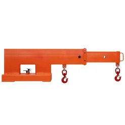 VEVOR Forklift Jib Boom Crane, 5500 lbs Capacity, Forklift Mobile Crane Lifting Hoist with 2 Hooks, Manual Telescopic 47.2-73.5 in, Boom Attachment Towing Handling Equipment for Warehouse & Factories