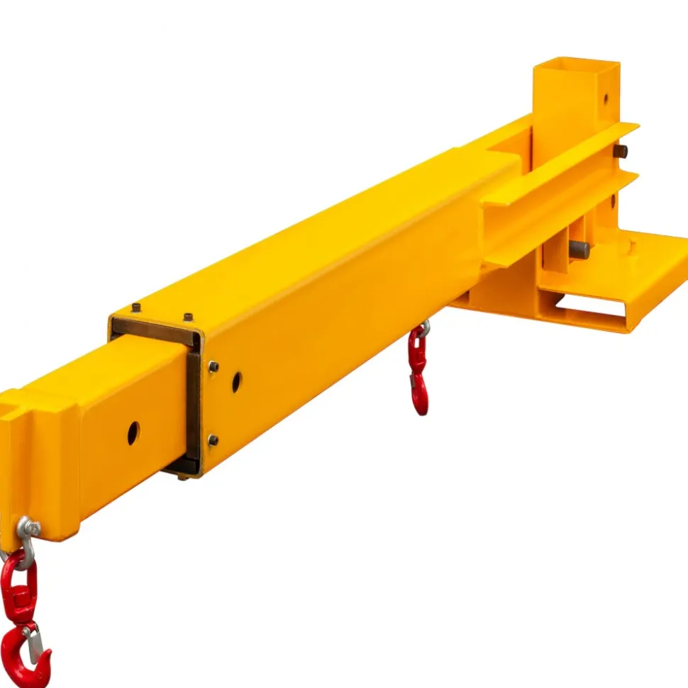 VEVOR Forklift Mobile Crane 6000lbs/3T Capacity, Forklift Crane Attachment 2 Hooks, Forklift Lifting Hoist with Truss Jib Boom, Forklift Extension, Forklift Boom Attachment Towing Handling Equipment