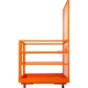 VEVOR Forklift Safety Cage, 1400lbs Load Capacity, 43'' x 45'' Forklift Work Platform with Safety Harness & Lock, Drain Hole & Wheels & Tool Basket, Dual Nonslip Design Perfect for Aerial Work