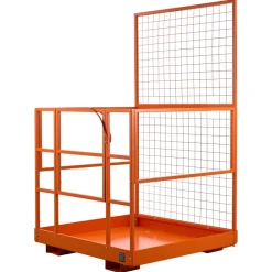 VEVOR Forklift Safety Cage, 48.2 x 45.2 Inch, Heavy Duty Forklift Man Basket, 1400 lbs Capacity Collapsible Work Platform Lift Basket with Safety Harness & Lock, for Most Aerial Jobs Lifting Loader