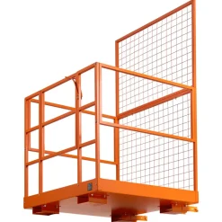 VEVOR Forklift Safety Cage, 48.2 x 45.2 Inch, Heavy Duty Forklift Man Basket, 1400 lbs Capacity Collapsible Work Platform Lift Basket with Safety Harness & Lock, for Most Aerial Jobs Lifting Loader