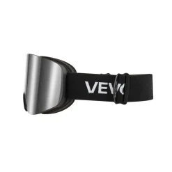 VEVOR Frameless Ski Goggles, Magnet Cylindrical Lens with Silver Mirror Revo Coating, OTG Anti fog Snow Goggles for Men Women, TPU Frame & Ventilation Structure, Fit for Skiing, Skating, Snowboarding