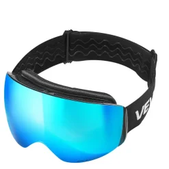VEVOR Frameless Ski Goggles, Spherical Lens with Blue Revo Coating, OTG Anti fog Snow Goggles for Men Women Youth, TPU Frame & Ventilation Structure, Suitable for Skiing, Skating, Snowboarding