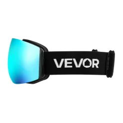 VEVOR Frameless Ski Goggles, Spherical Lens with Blue Revo Coating, OTG Anti fog Snow Goggles for Men Women Youth, TPU Frame & Ventilation Structure, Suitable for Skiing, Skating, Snowboarding