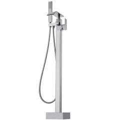 VEVOR Freestanding Bathtub Faucet, Floor Mount, Freestanding Tub Filler, Shower Mixer Taps, Two Water Modes, 360° Swivel Spout, for Bathing & Showering Pet Bathing Cleaning Drains Toilet Flushing