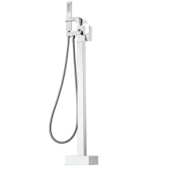 VEVOR Freestanding Bathtub Faucet, Floor Mount, Freestanding Tub Filler, Shower Mixer Taps, Two Water Modes, 360° Swivel Spout, for Bathing & Showering Pet Bathing Cleaning Drains Toilet Flushing