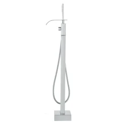VEVOR Freestanding Bathtub Faucet, Floor Mount, Freestanding Tub Filler, Shower Mixer Taps, Two Water Modes, 360° Swivel Spout, for Bathing & Showering Pet Bathing Cleaning Drains Toilet Flushing