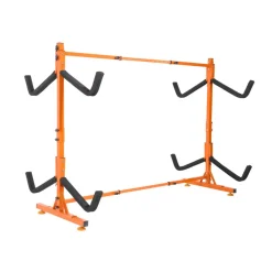 VEVOR Freestanding Kayak Storage Rack, Kayak Stand for 4 Kayak Canoe Paddleboard, Heavy-duty Steel Kayak Hanger Holder with Padded Arms and Adjustable Width, 220LBS Max Load, for Indoor Outdoor Garage