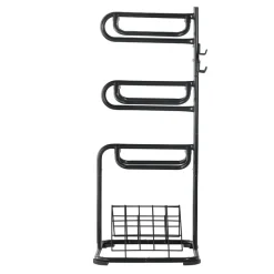 VEVOR Freestanding Saddle Stand, 30 x 30 x 68.5 in, 3 Tiers Saddle Rack, Heavy Duty Saddle Blanket Holder with Removable & Rotating Tiers, English & Western Saddle Rack for Tack Room Organization