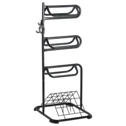 VEVOR Freestanding Saddle Stand, 30 x 30 x 68.5 in, 3 Tiers Saddle Rack, Heavy Duty Saddle Blanket Holder with Removable & Rotating Tiers, English & Western Saddle Rack for Tack Room Organization