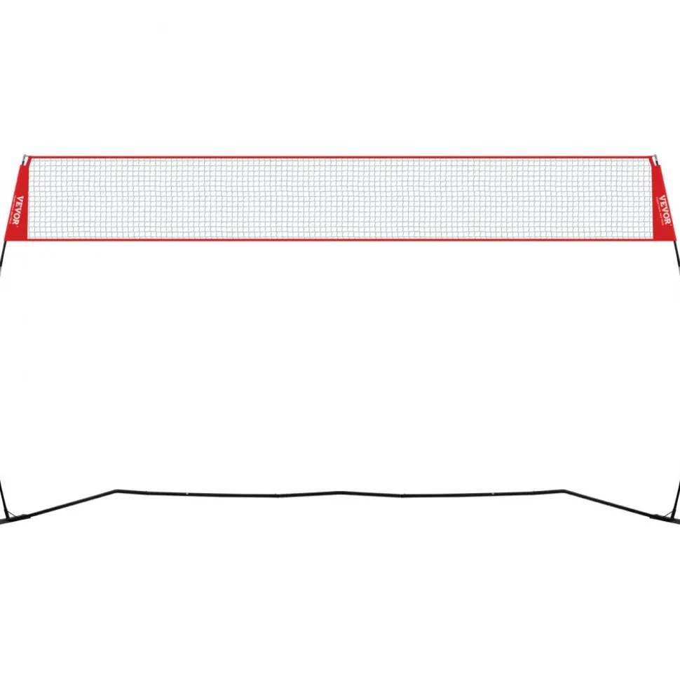 VEVOR Freestanding Volleyball Training Net for Indoor or Outdoor Use, Adjustable Height Portable Net System with Carrying Bag, Professional Volleyball Practice Trainer for Hitting or Serving Drills