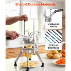 VEVOR French Fry Cutter, 1/2