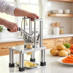 VEVOR French Fry Cutter, Commercial Vegetable Chopper with 4 Blades (1/4