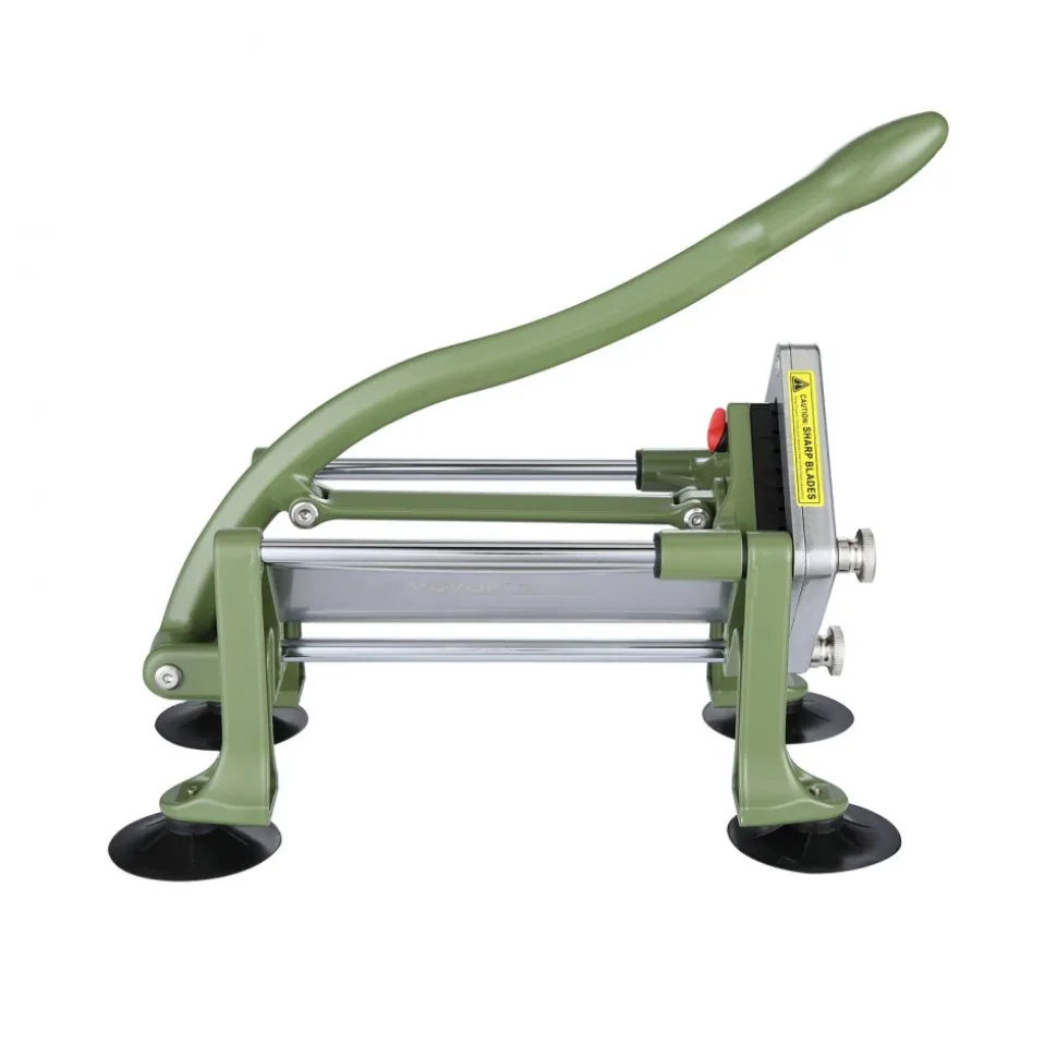 VEVOR French Fry Cutter, Potato Slicer with 1/2" 3/8" 1/4" Stainless Steel Blades, Manual Potato Cutter Chopper with Suction Cups, Great for Potato, French Fries, Cucumber, Vegetables, Carrot