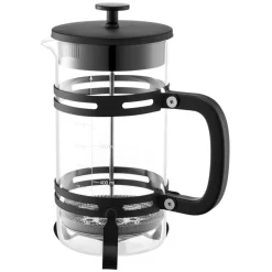 VEVOR French Press Coffee Maker, 34 Ounce 1 Liter Borosilicate Glass Coffee Press Tea Maker with Stainless Steel Filter, Large Glass French Presses Cold Brew for Camping Travel Home Kitchen, Silver