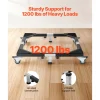 VEVOR Fridge Stand Mobile Base, 1200 lbs Load Capacity, Washing Machine Stand with 8 Locking Twin Wheels and 4 Brakes, 23-36.6 Inches Adjustable Furniture Dolly for Washer, Refrigerator and Dryer