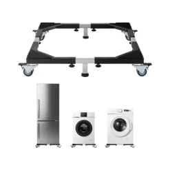 VEVOR Fridge Stand Mobile Base, 1200 lbs Load Capacity, Washing Machine Stand with 8 Locking Twin Wheels and 4 Brakes, 23-36.6 Inches Adjustable Furniture Dolly for Washer, Refrigerator and Dryer