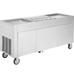 VEVOR Fried Ice Cream Roll Machine, 2Pcs 17.7