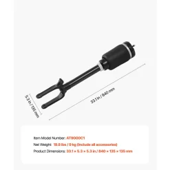 VEVOR Front Air Suspension Struts Shock Absorbers, Compatible With Mercedes Benz W164 Front Without ADS (2005-2011) GL350 GL450, Replacement for 1643204513 1643206113 1643204313 1643204413 1643204613