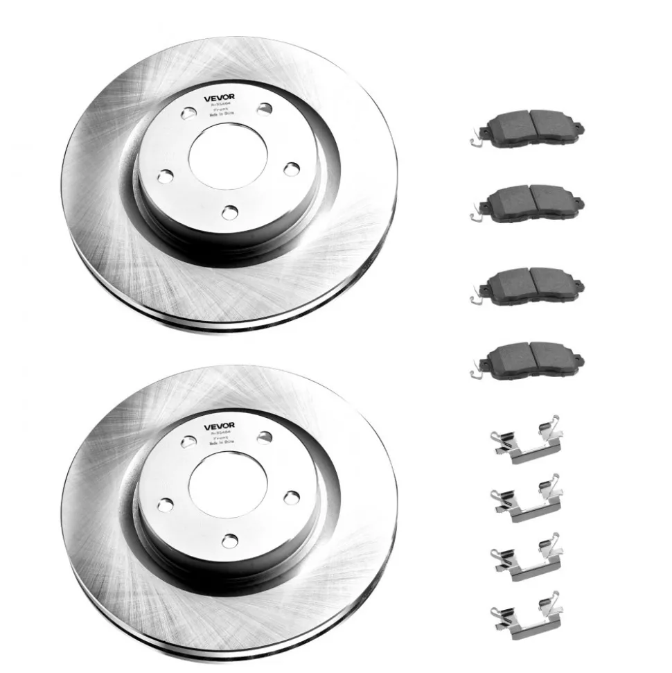 VEVOR Front and Rear Brake Kit Compatible with 2013 Nissan Altima (Base, SL, SV & S Sedan), 2014-2018 Nissan Altima, 2019-2023 Nissan Altima (with Manual Parking Brake), Hollow Structure Front Rotors
