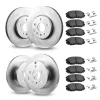 VEVOR Front and Rear Brake Kit Compatible with 2010-2017 Chevrolet Equinox, 2010-2017 GMC Terrain, Hollow Brake Rotors Ceramic Brake Pads Replacement Kit, 12.7 in Front Rotors, 12 in Rear Rotors