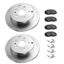 VEVOR Front and Rear Brake Kit Compatible with 2010-2017 Chevrolet Equinox, 2010-2017 GMC Terrain, Hollow Brake Rotors Ceramic Brake Pads Replacement Kit, 12.7 in Front Rotors, 12 in Rear Rotors