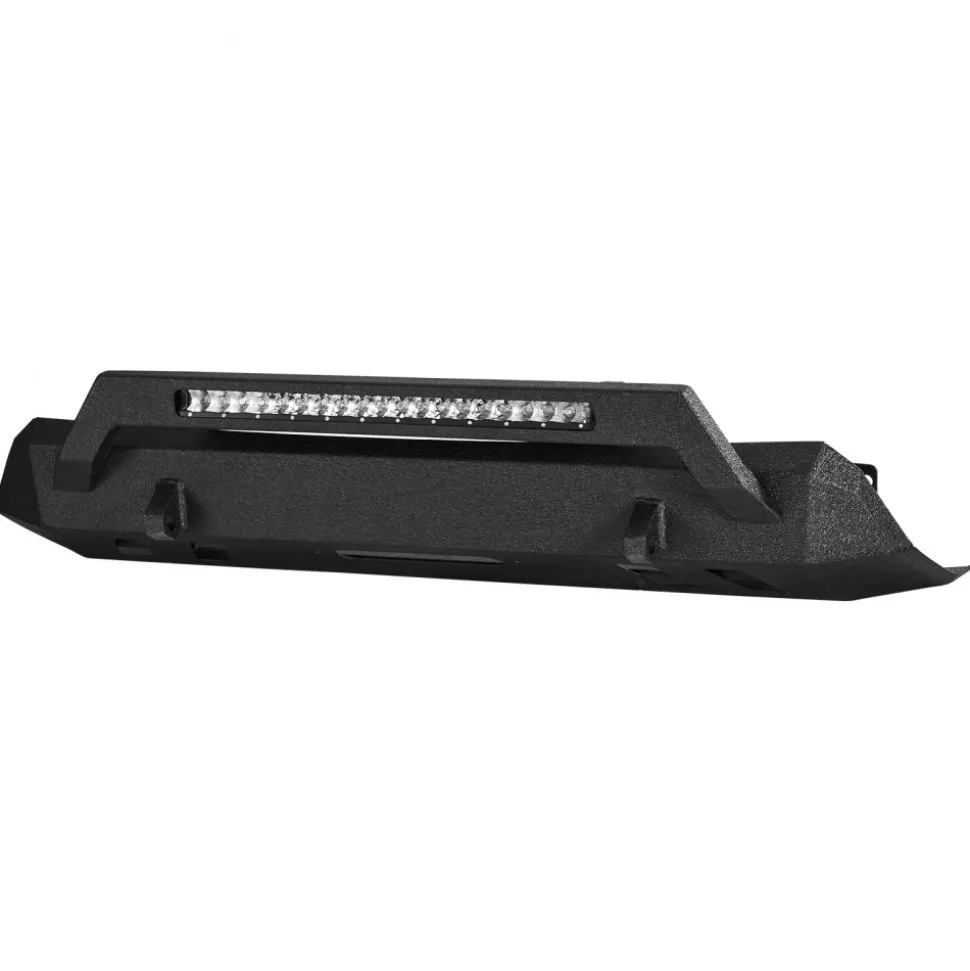 VEVOR Front Bumper Compatible with 2016-2023 Toyota Tacoma (Excluding Tacoma TRD/Tacoma TRD Sport), Pickup Truck Bumper with LED Light Bar, Winch Plate & D-Rings Mounts, Heavy-Duty Steel Front Bumper with E-Coating