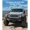 VEVOR Front Bumper Compatible with 2018-2024 Jeep Wrangler JL JLU & Gladiator JT, Heavy-Duty Steel Front Bumper with Winch Plate, D-Ring Mounts & Fog Light Housing