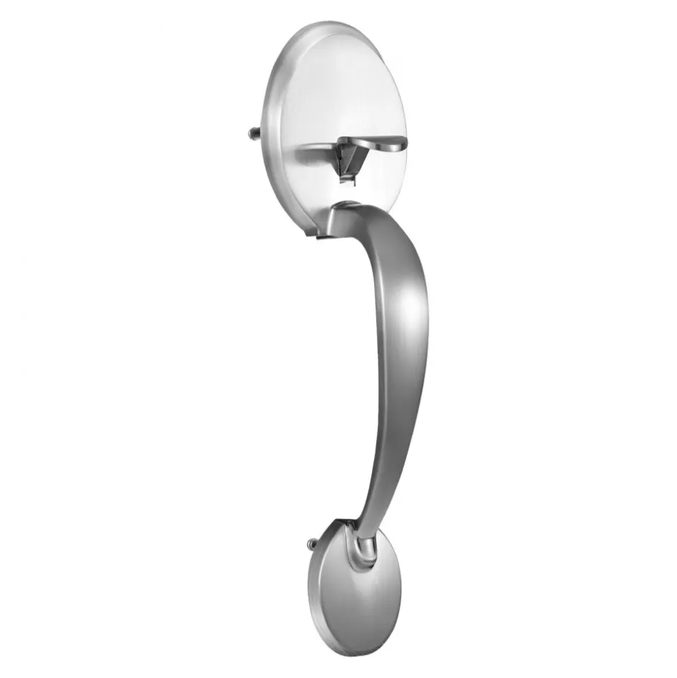 VEVOR Front Door Handle and Deadbolt Set, Square Entry Handle Set with Lever, Single Cylinder, Adjustable Hole Space, Reversible for Right and Left Handed Entrance and Front Doors, Satin Nickel