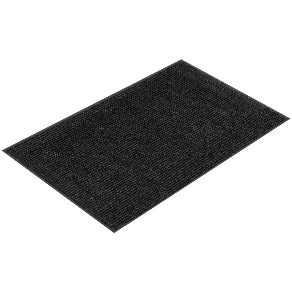 VEVOR Front Door Mat, 8 x 4 ft Commercial Floor Mat for Indoor and Outdoor, Stylish Striped Industrial Carpet with PVC Backing, Heavy Duty Washable Entry Rug for Hallway, Balcony, Garage, Grey