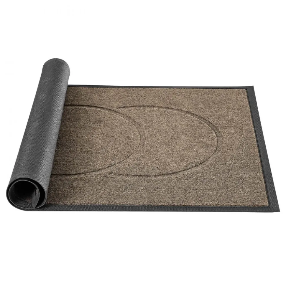 VEVOR Front Door Mat, 47 x 32 in Commercial Floor Mat for Indoor and Outdoor, Modern Stylish Carpet with TPE Backing, Heavy Duty Washable Entry Industrial Rug for Hallway, Balcony, Garage, Brown
