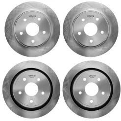 VEVOR Front & Rear Brake Kit Ceramic Brake Pads & Hollow Brake Rotors Kit, Compatible with 2007-2009 Dodge Durango & Chrysler Aspen, 2011-2018 Ram 1500 (5-Lug), 2019-2023 Ram 1500 Classic