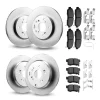 VEVOR Front & Rear Brake Kit Compatible with 2012-2016 Honda CR-V (AWD Models), Ceramic Brake Replacement Kits, 12 inch Hollow Structure Front Rotors, 12 inch Solid Structure Rear Rotors, R-31455