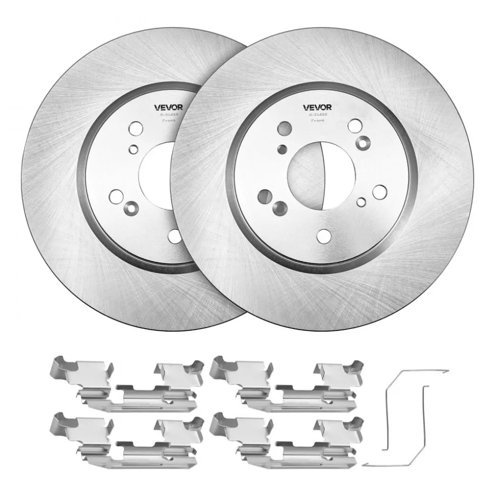 VEVOR Front & Rear Brake Kit Compatible with 2012-2016 Honda CR-V (AWD Models), Ceramic Brake Replacement Kits, 12 inch Hollow Structure Front Rotors, 12 inch Solid Structure Rear Rotors, R-31455