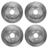 VEVOR Front & Rear Brake Kit Compatible with 2012-2016 Honda CR-V (AWD), Cast Iron Drilled and Slotted Brake Rotors, Ceramic Brake Pads Replacement Kit, 11.65" Front Rotors and 12" Rear Rotors