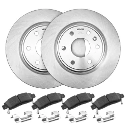 VEVOR Front & Rear Brake Kit Compatible with 2008-2017 Buick Enclave, 2009-2017 Chevrolet Traverse/2007-2010 Saturn Outlook, 2007-2016 GMC Acadia/2017 GMC Acadia Limited, Hollow Brake Rotors Pads Kit