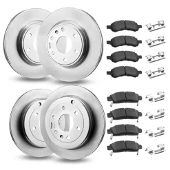 VEVOR Front & Rear Brake Kit Compatible with 2008-2017 Buick Enclave, 2009-2017 Chevrolet Traverse/2007-2010 Saturn Outlook, 2007-2016 GMC Acadia/2017 GMC Acadia Limited, Hollow Brake Rotors Pads Kit