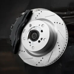 VEVOR Front & Rear Ceramic Brake Kit Compatible with 2016-2021 Lexus LX570, 2016-2021 Toyota Land Cruiser, Drilled and Slotted Brake Rotors Ceramic Brake Pads Replacement Kit, 14 inch Front Rotors