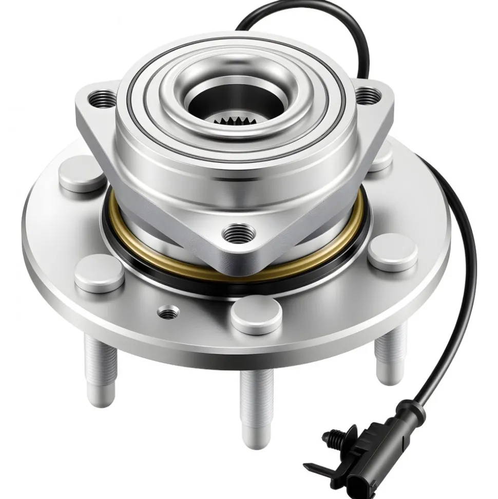 VEVOR Front Wheel Bearing & Hub Assembly Fit for 2007-2013 Chevy Silverado 1500 4WD Avalanche GMC Sierra 1500 Cadillac Escalade EXT 2007-2014 Tahoe OEM 515096, Wheel Bearing Hub Set with ABS Sensor