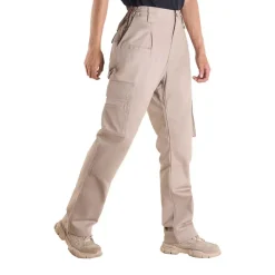VEVOR FR Pants for Men, 9 oz 100% Cotton, Flame-Resistant Cargo Pants with Multi-Pockets and Elastic Waist, Reinforced Tear-proof Stitching, Ideal for Welding Work and Casual Wear, M Size, Dark Blue