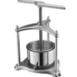 VEVOR Fruit Wine Press, 0.8 Gallon/3L, Stainless Steel Manual Juice Maker with Powerful T-Shaped Handle, Juice Making for Apple/Grape/Orange/Berry, Cheese/Tincture/Herbal Press, for Kitchen Home