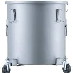 VEVOR Fryer Grease Bucket, 8 Gal Oil Disposal Caddy Carbon Steel Fryer Oil Bucket with Rust-Proof Coating, Oil Transport Container with Lid, Lock Clips, Filter Bag for Hot Cooking Oil Filtering, Blue