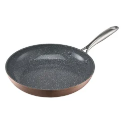 VEVOR Frying Pan Skillet, Aluminum Egg Fry Pans, 3 Piece (8, 10, 12 in), Nonsitck Ceramic Heavy-Duty Skillets with Heat-Resistant Handle, Chef's Cookware, for Oven, Gas, Electric, Induction, Grey