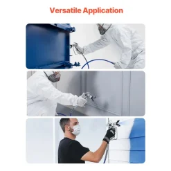 VEVOR 50ft Airless Paint Sprayer Hose, 1/4 in Universal Airless Paint Spray Hose, 4350 PSI High Pressure Flexible Airless Sprayer Hose, Multi-Layer Reinforced Steel Wire Braid Hose for Paint Sprayer
