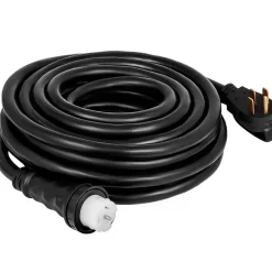 VEVOR 75Ft 50 Amp Generator Extension Cord,N14-50P & SS2-50R & CS6364  4 Prong, 50 Amp Generator Cord 125V 250V with Twist Lock Connectors, Generator Power Cord